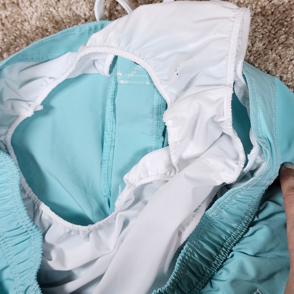 Rocorose Swim Trunks Light Blue Solid Polyester Spandex Beachwear XL - Picture 7 of 7